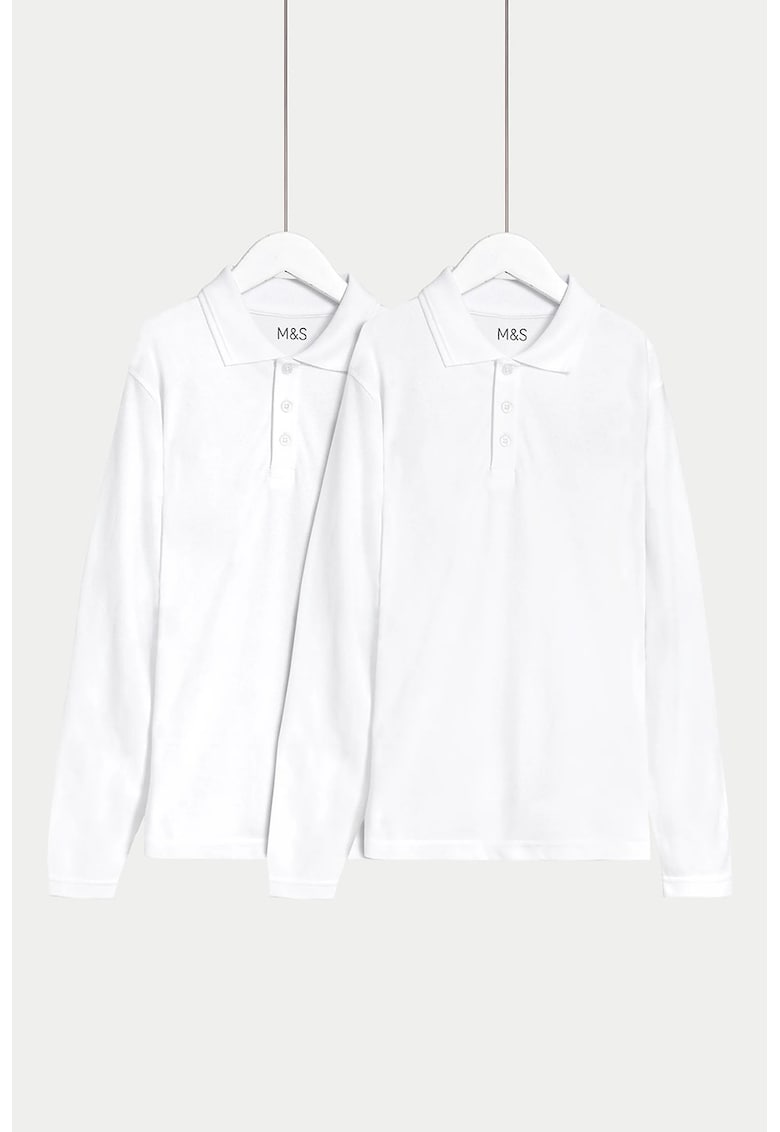 Oferte la Set de bluze polo - 2 piese - Alb optic