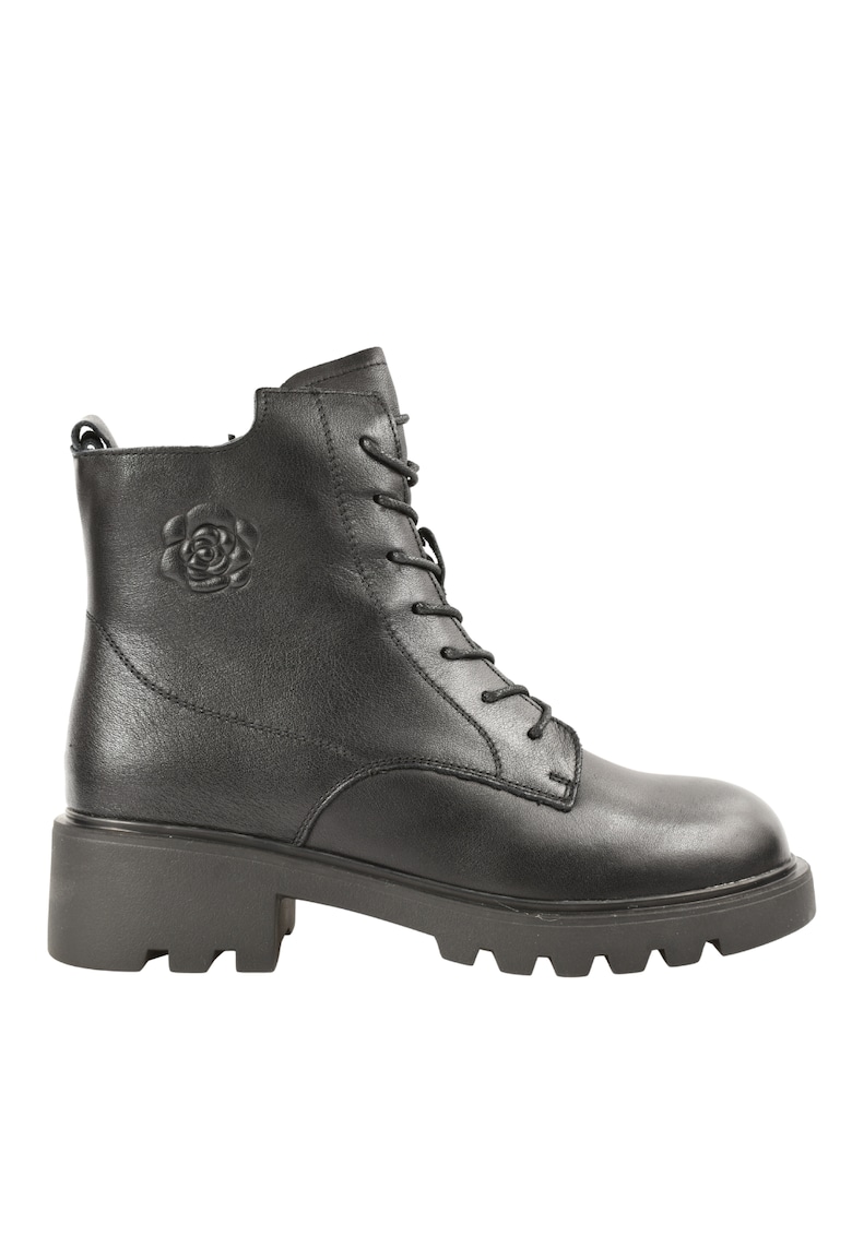 Oferte la Ghete casual - dama -  5780 negru - piele naturala - cu toc Negru - Piele naturala - Negru