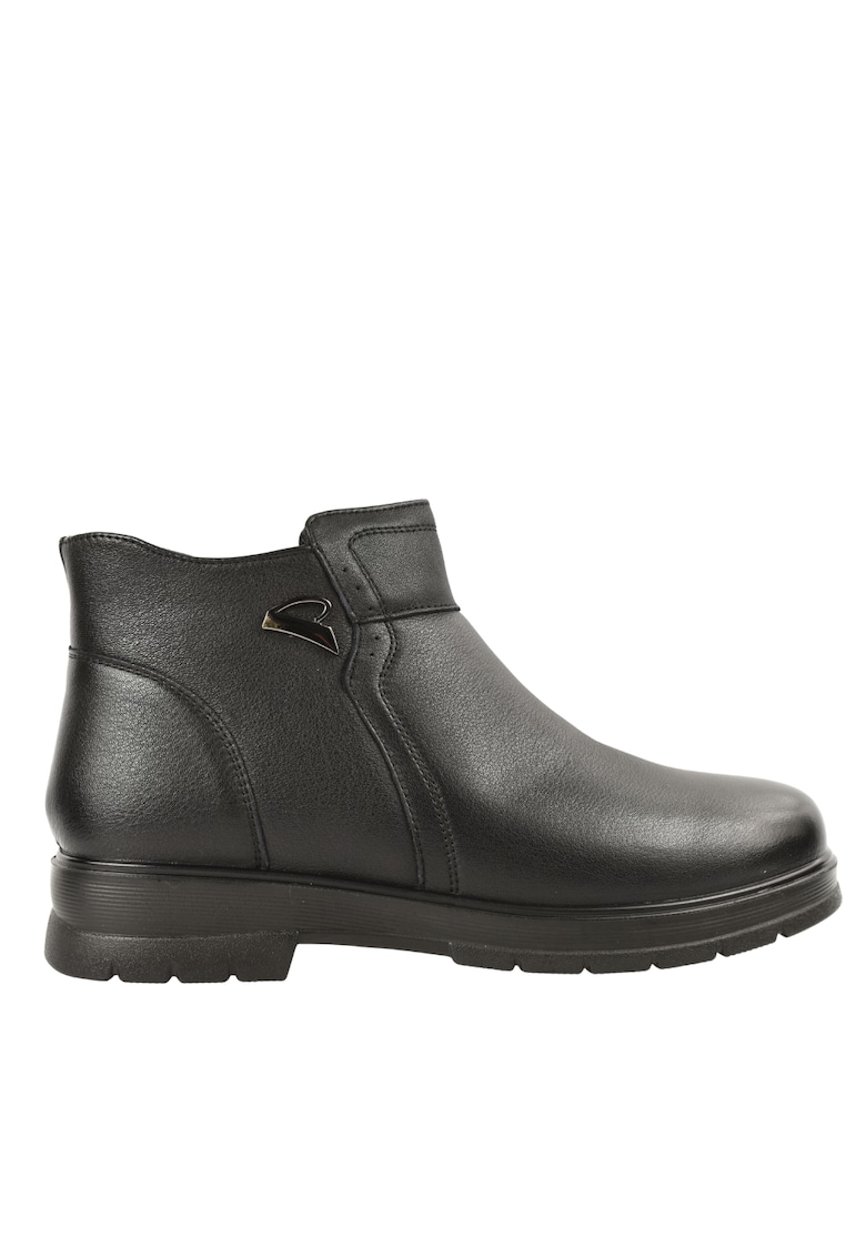 Oferte la Ghete casual - dama -  M758 negru - piele naturala Negru - Piele naturala