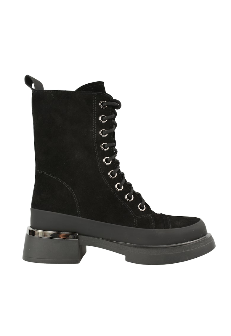 Oferte la Ghete casual - dama -  D107-PH3168 negru - piele intoarsa - Negru