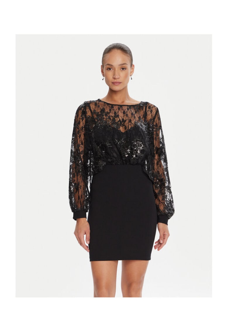 Rochie cocktail Dama -  negru - 95% poliester - 5% elastan