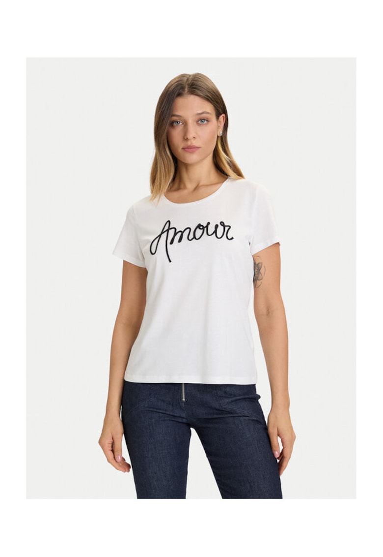 Oferte la Tricou dama -  Bumbac/Modal - Alb