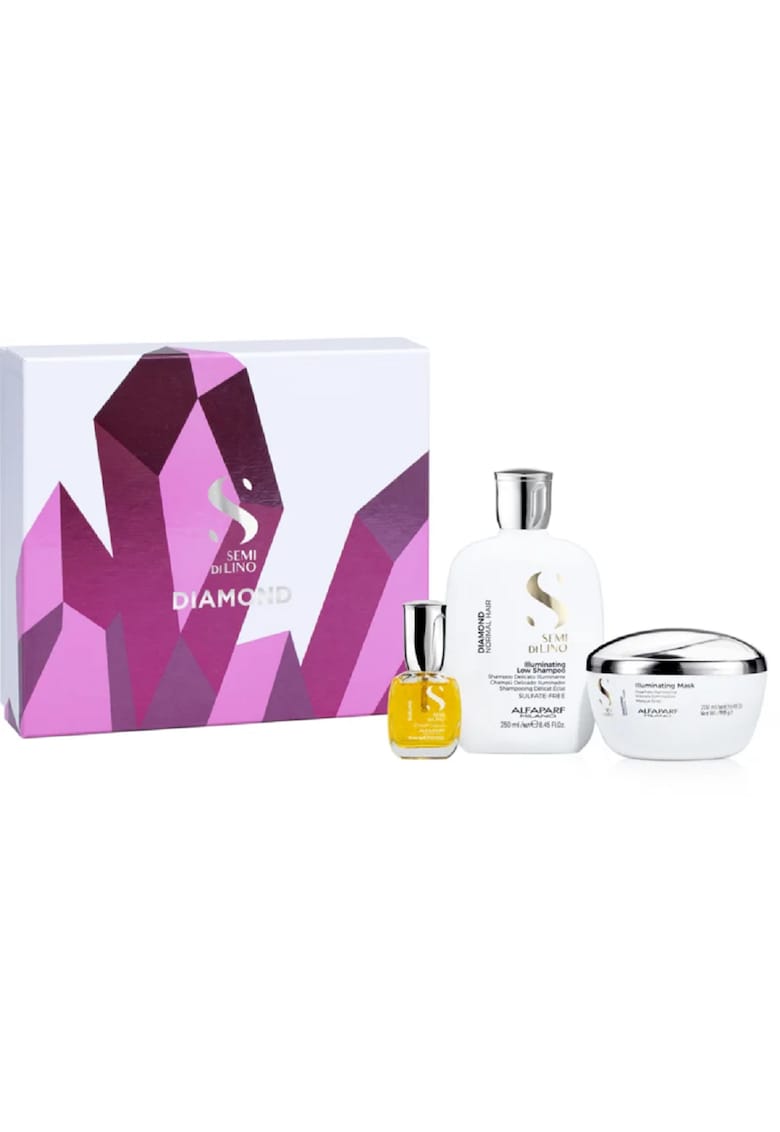 Oferte la Set pentru par normal - Alfaparf Milano Semi di Lino Diamond Illuminating - sampon 250 ml - balsam 200 ml - ulei 15 ml