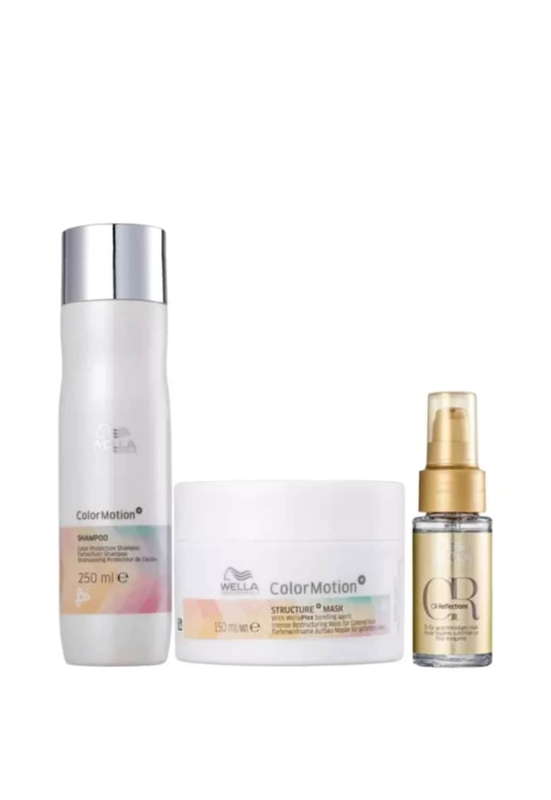 Set pentru par vopsit  ColorMotion - Sampon 250 ml - Masca 150 ml - Ulei 30 ml