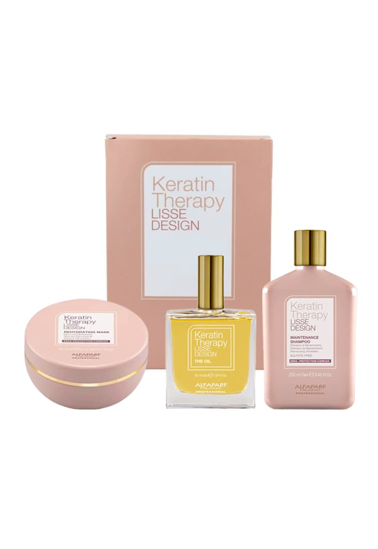 Oferte la Set  Lisse Design Keratin Therapy Maintenance - Sampon 250 ml - Masca 200 ml - Ulei de par 50 ml