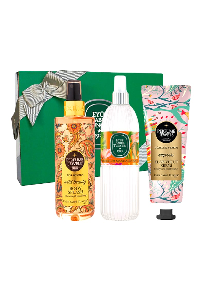 Oferte la Set Eyup Sabri Tuncer - Apa de Colonie 68° Bodrum Mandarin 150 ml - Crema De Maini Si De Corp Empress 50 ml - Spray de Corp Wild Beauty 250 ml
