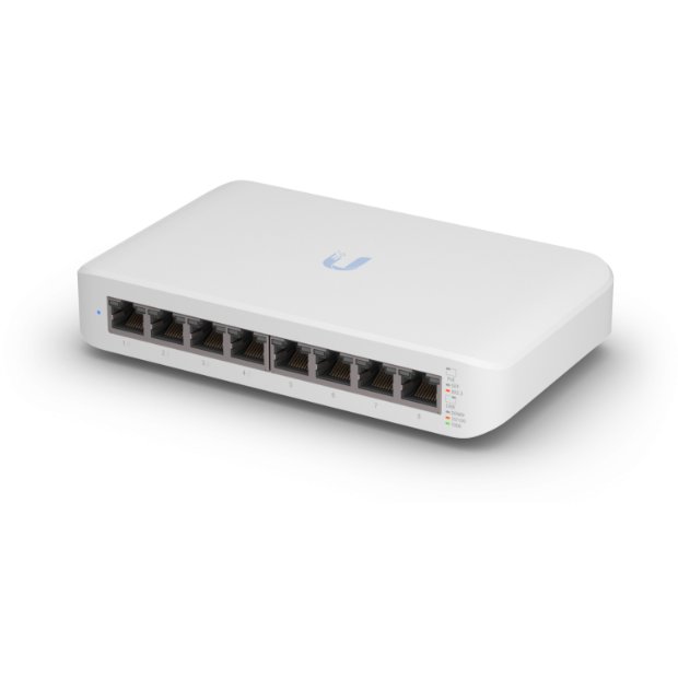 Oferte la Ubiquiti UniFi 8 port switch, USW-LITE-8-POE, 8 x 10/100/1000 Mbe RJ 45 ports, 4 x POE, 8 Gbps, buget POE