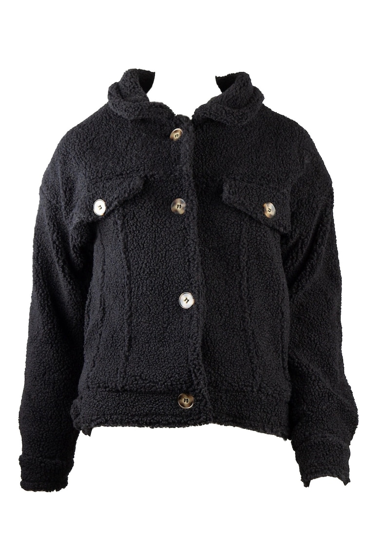 Oferte la Geaca dama  neagra - poliester - cu doua buzunare - captusita