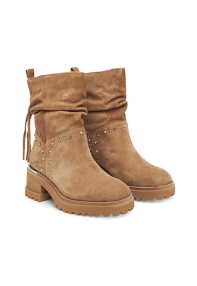 Oferte la Botine dama -  piele naturala - Maro
