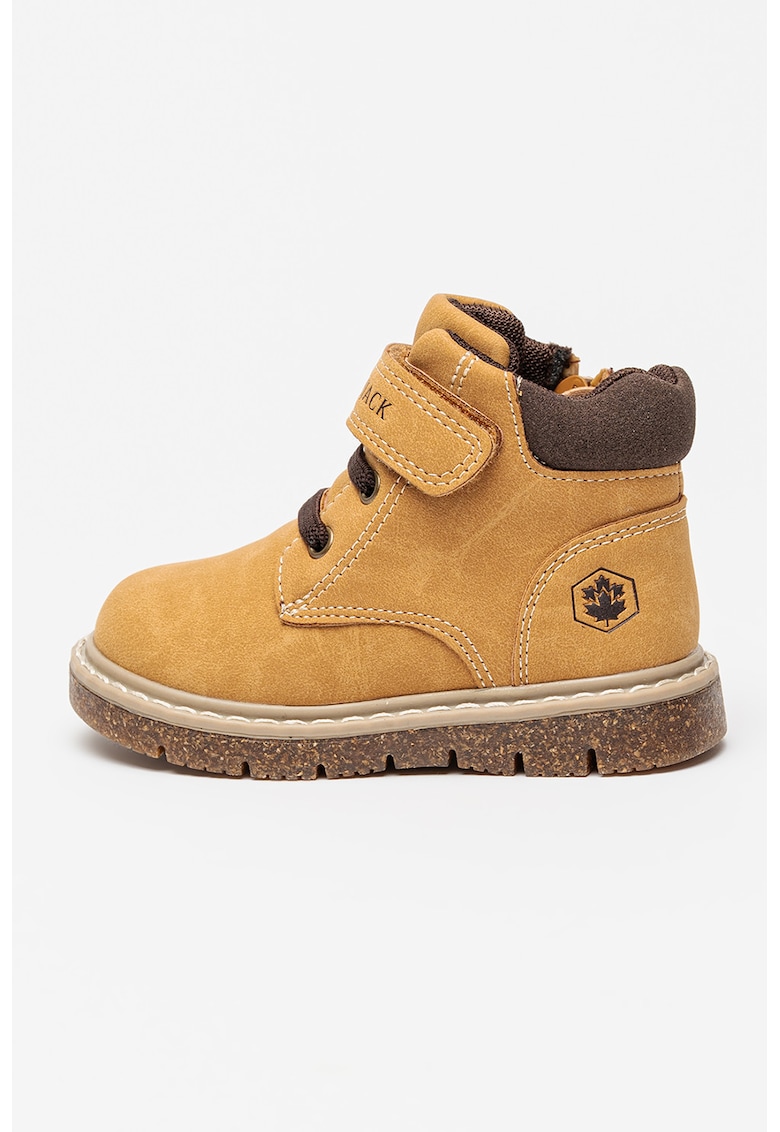 Oferte la Bocanci de piele intoarsa ecologica - Maro camel
