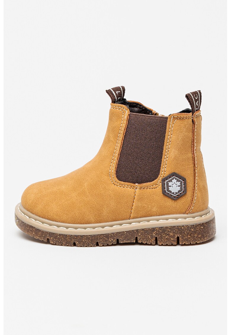 Oferte la Ghete Chelsea de piele ecologica - Maro camel