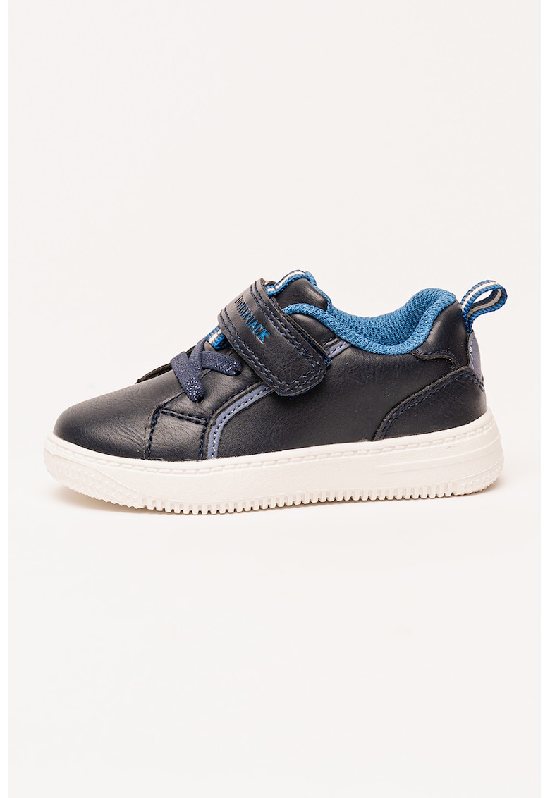 Oferte la Pantofi sport low-cut de piele ecologica cu sireturi elastice - Albastru ultramarin