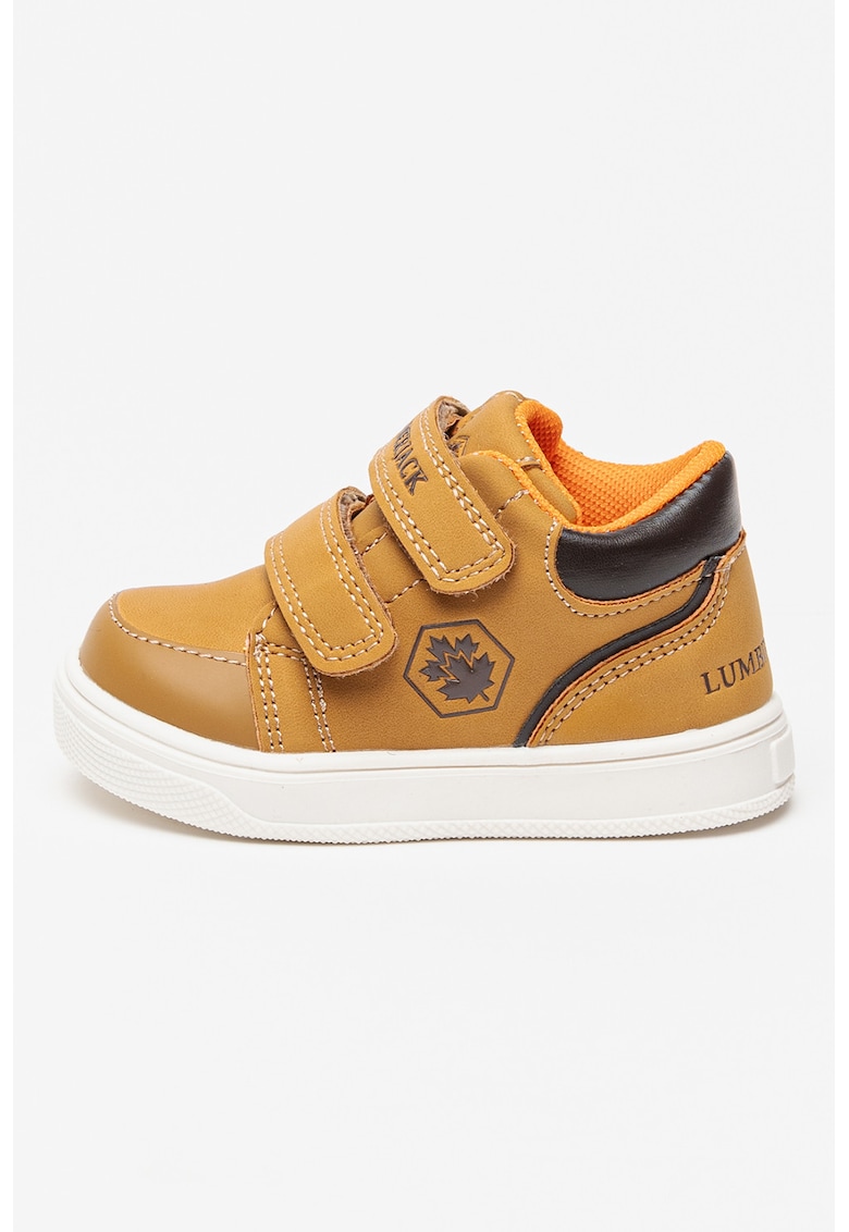 Oferte la Pantofi din piele cu barete cu inchidere velcro - Galben sofran