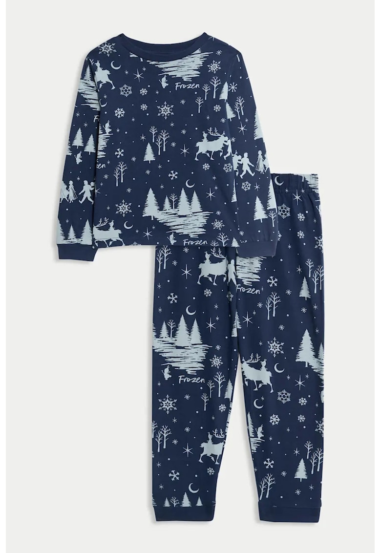 Oferte la Pijama de bumbaccu Frozen - Albastru glaciar/Bleumarin