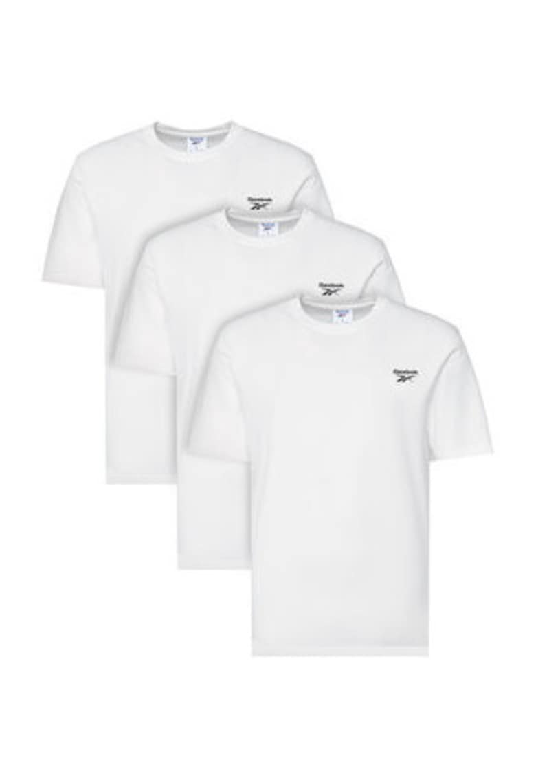 Set de 3 tricouri barbati -  Alb - 100% bumbac
