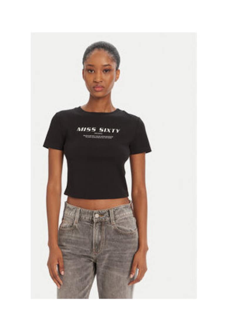 Oferte la Tricou dama -  Negru - Bumbac/Elastan -
