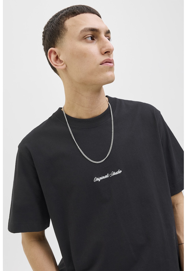 Tricou regular fit de bumbac - Negru
