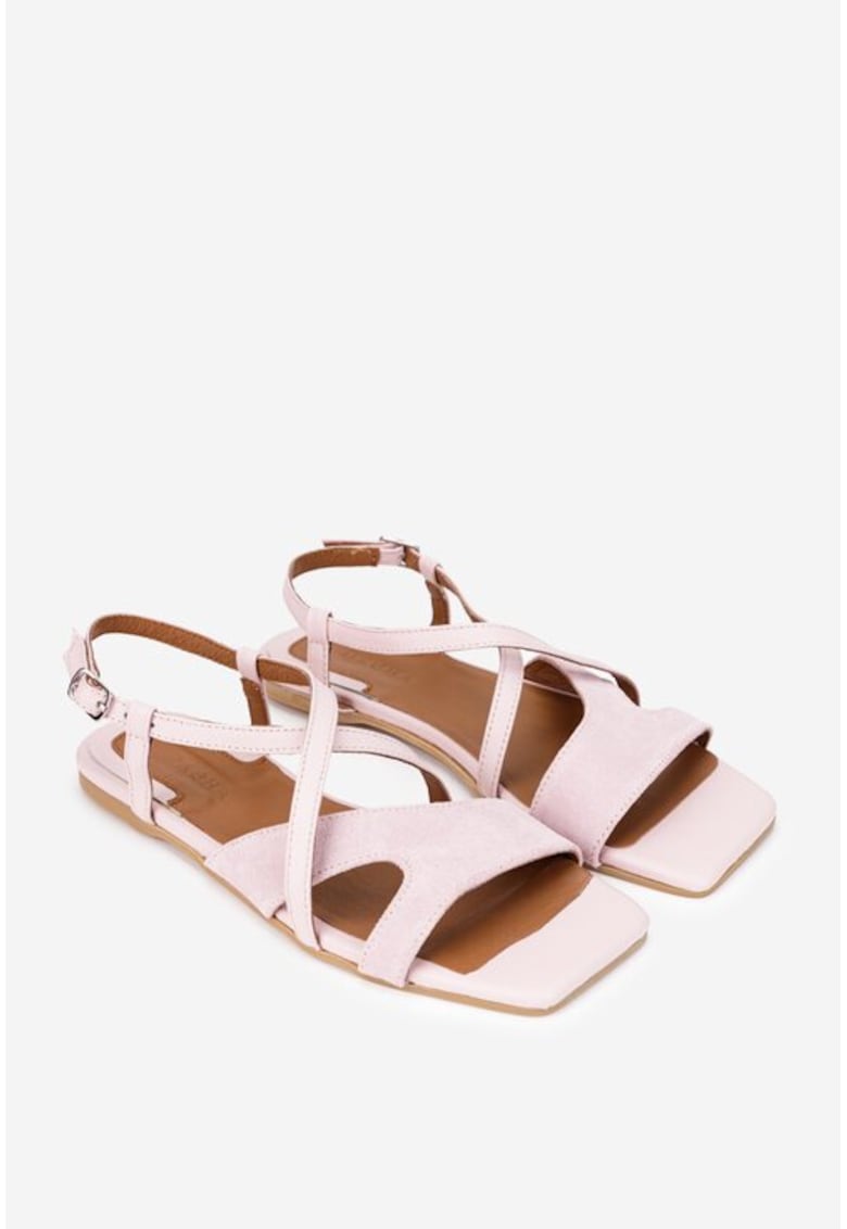 Oferte la Sandale dama piele roz pudra - Roz deschis