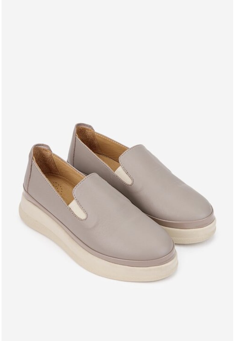 Oferte la Pantofi taupe piele naturala pentru femei - Maro taupe