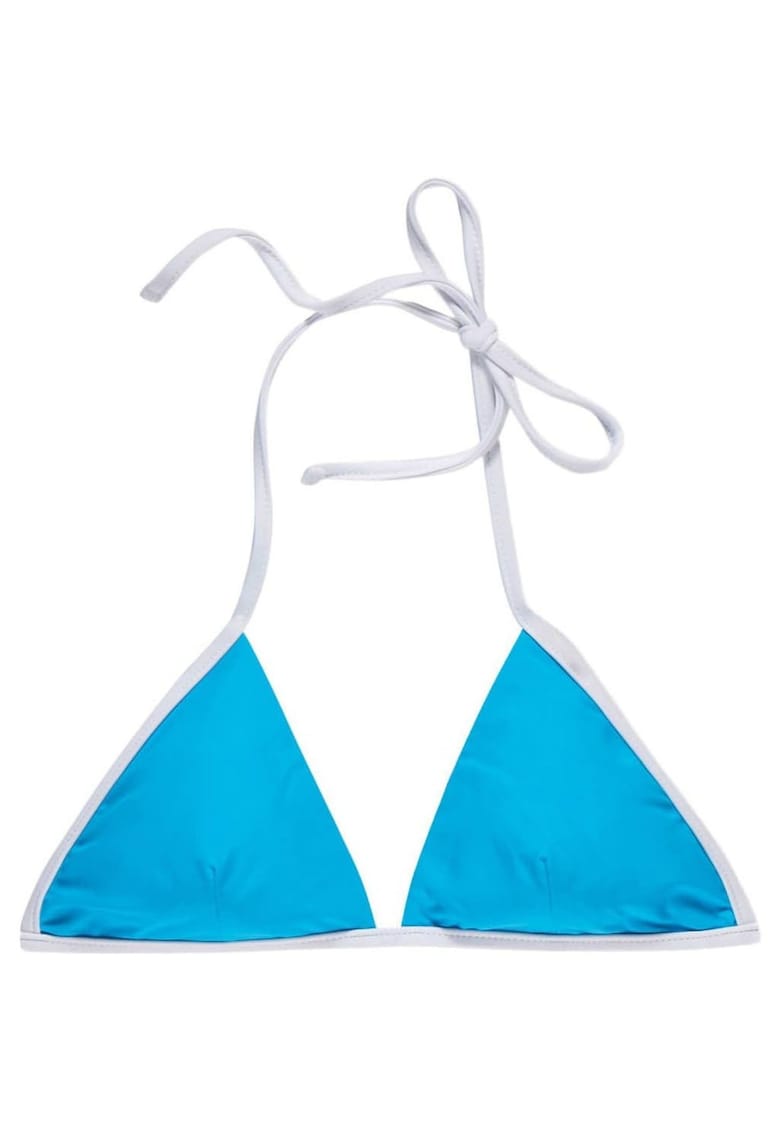 Oferte la Kiki Fixed Triangle Bikini Top costum de baie albastru