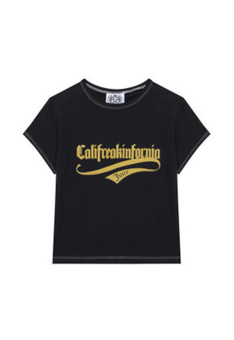 Tricou dama -  Negru - Bumbac/Elastan