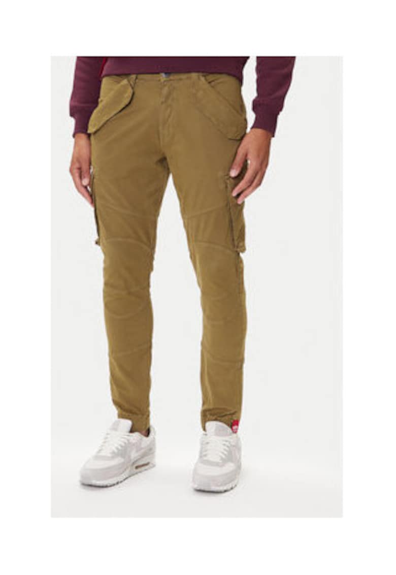 Oferte la Pantaloni pentru barbati -  bumbac/elastan - kaki -