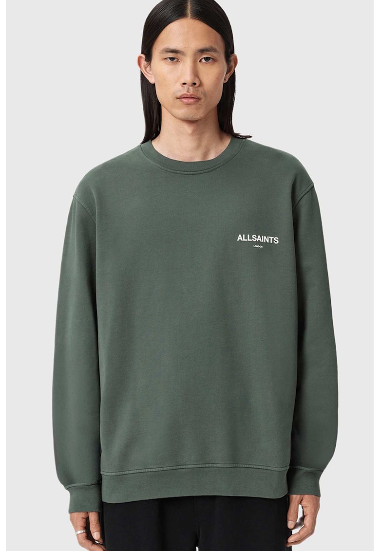 Oferte la Bluza de trening cu imprimeu logo Garnet - Alb/Verde inchis