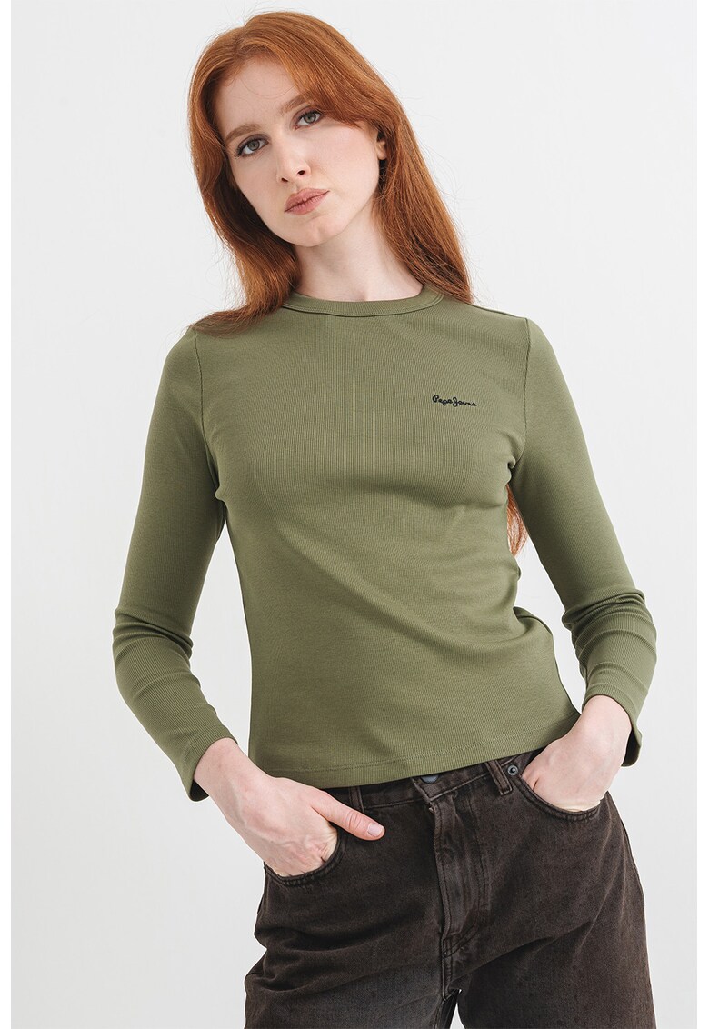 Oferte la Bluza striata Betina - Verde feriga