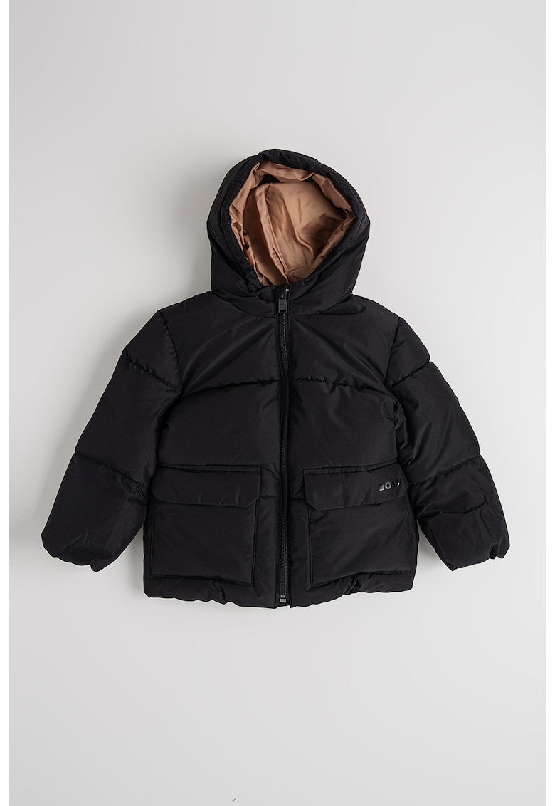 Oferte la Geaca matlasata cu gluga - Negru
