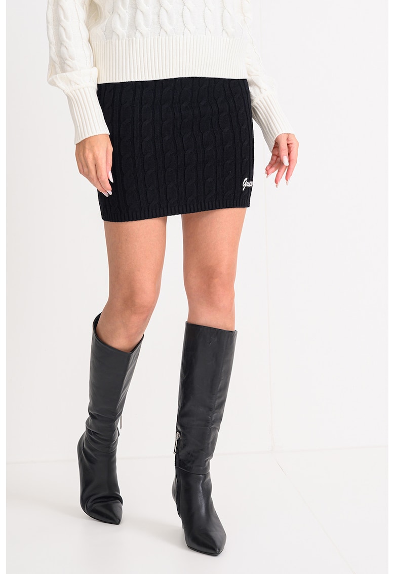 Oferte la Fusta cu model torsade - Negru
