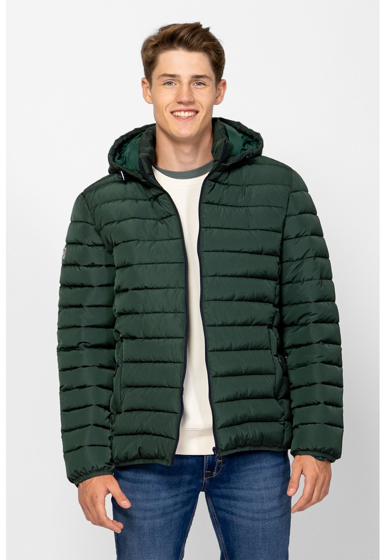 Oferte la Geaca matlasata cu gluga - Verde padure