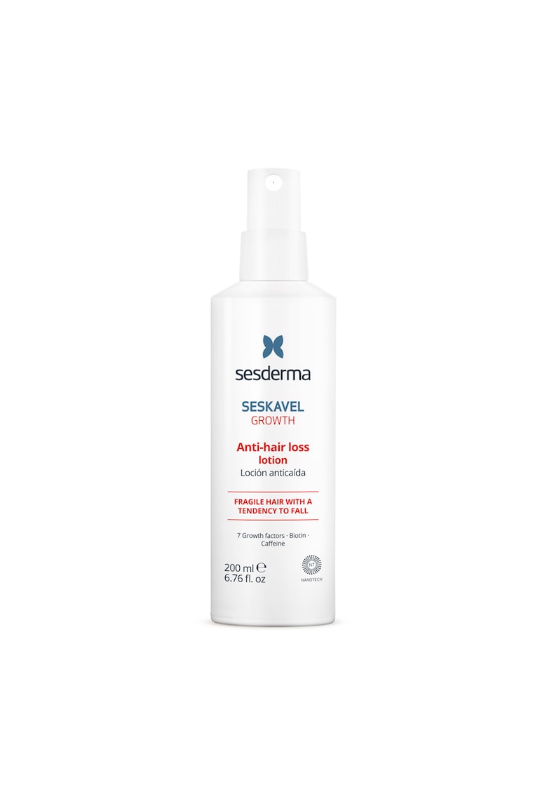 Oferte la Lotiune impotriva caderii parului  SESKAVEL - stimuleaza cresterea firului de par - protejeaza parul fragilizat si slabit - tehnologie avansata cu nanolipozomi - 200ml