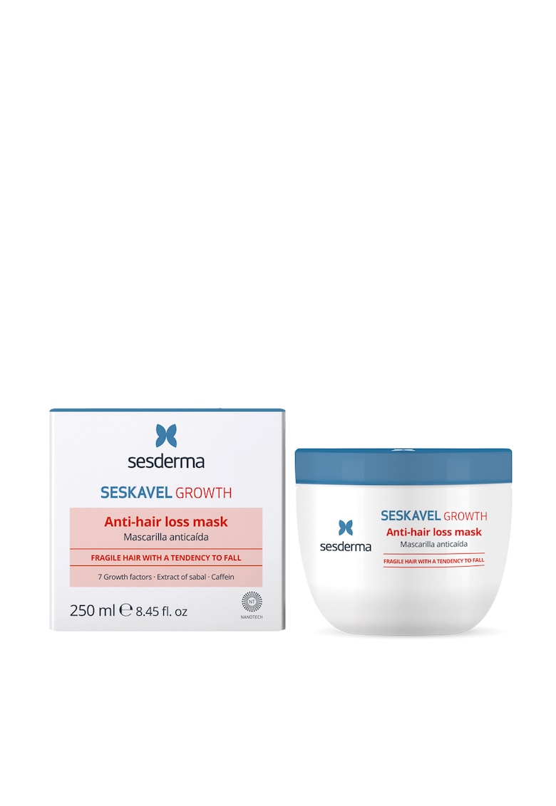 Oferte la Masca impotriva caderii parului  SESKAVEL Growth - stimuleaza cresterea firelor de par - protejeaza si regenereaza parul slabit - intareste firul si adauga volum - 250ml