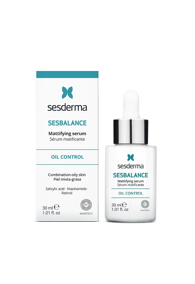 Oferte la Ser  SESBALANCE matifiant pentru ten mixt si gras - cu actiune de reducere a sebumului si imperfectiunilor - textura fluida - absorbtie rapida - 30ml