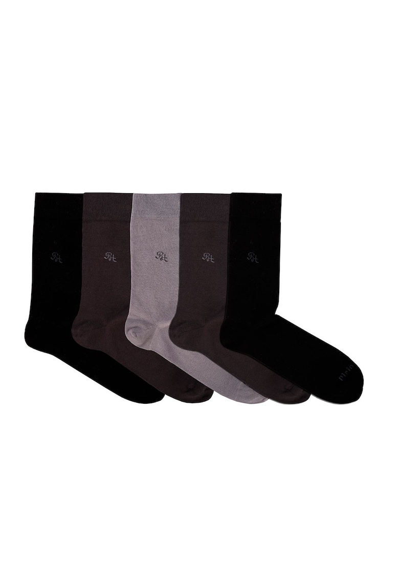 Oferte la Sosete bambus BOX 5 Cotton Rich Socks Black Antracite Gray