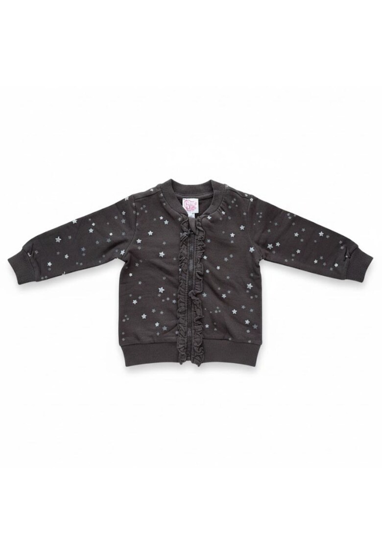 Oferte la Bluza fete  bumbac maro cu stele 74