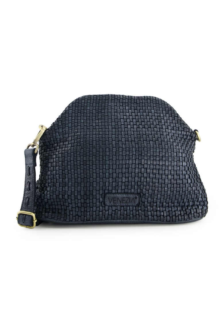 Oferte la Geanta de dama  messenger din piele naturala granat - 20x26x8cm - cu 2 buzunare interioare - curea detasabila max 128cm