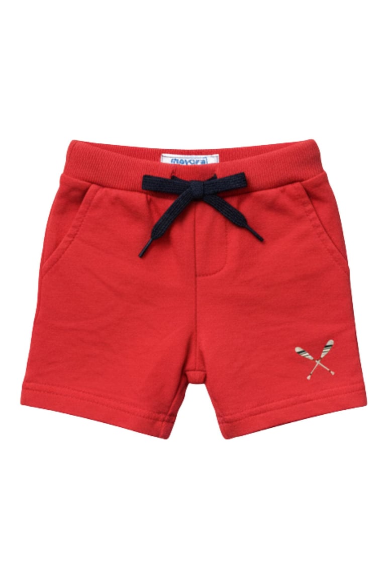 Oferte la Pantaloni scurti baieti  scurti - cu snur - din trening - rosii - 68