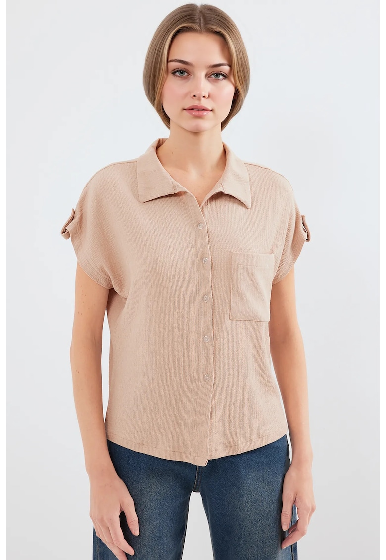 Oferte la Camasa dama HiCCUP BDART - jerseu - maneca scurta - bej
