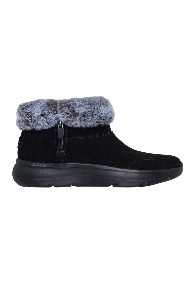 Oferte la Ghete din piele intoarsa cu blana sintetica On The Go Encore - Negru
