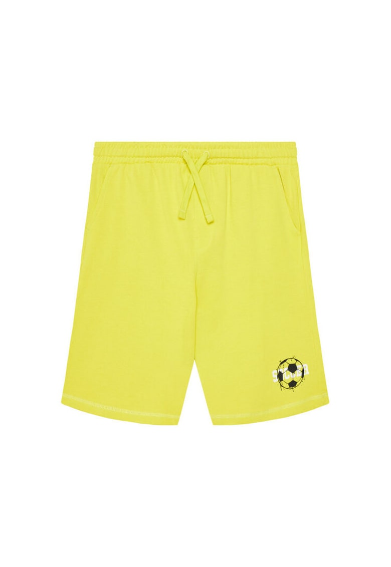 Oferte la Pantaloni scurti sport Baiat -  Galben - 100% bumbac - 11-12 ani