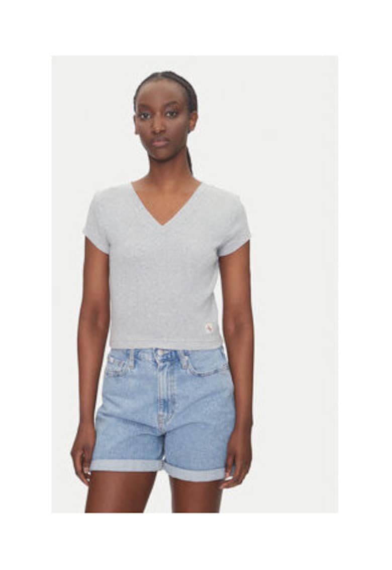 Oferte la Tricou dama -  gri - bumbac elastan