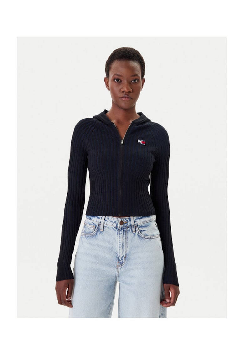 Oferte la Cardigan dama -  Negru - 88% viscoza - 12% poliester reciclat -