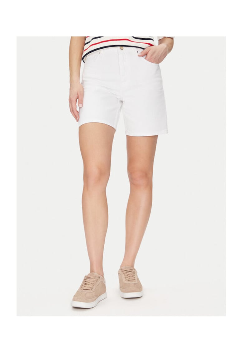 Oferte la Pantaloni scurti din denim Dama -  Alb - Bumbac