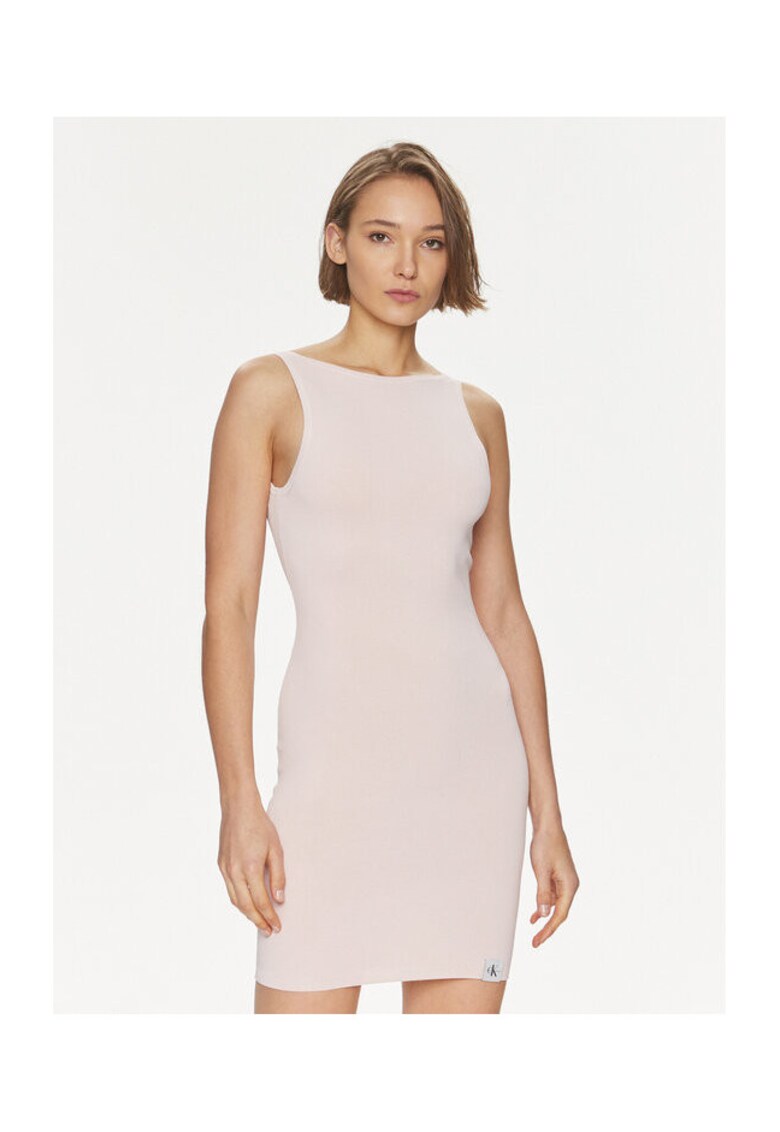 Oferte la Rochie de vara Dama -  roz - 74% viscoza - 22% poliamida - 4% elastan -