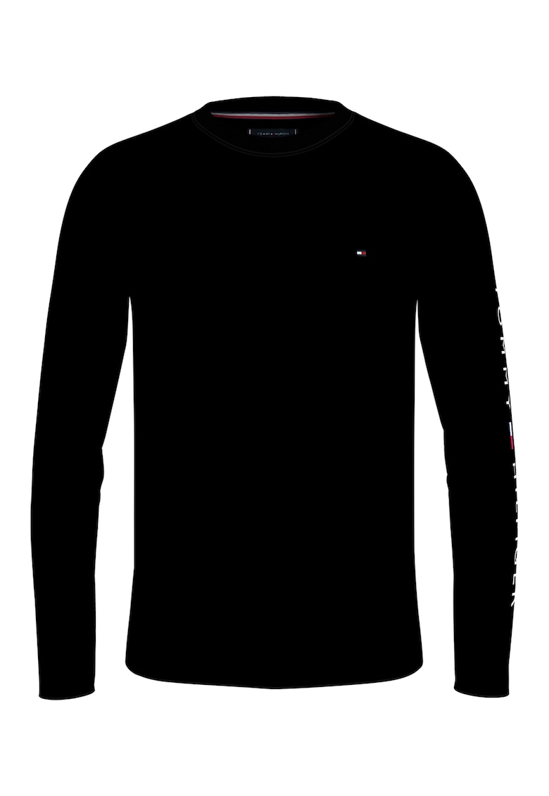 Oferte la Bluza de bumbac cu logo - Negru