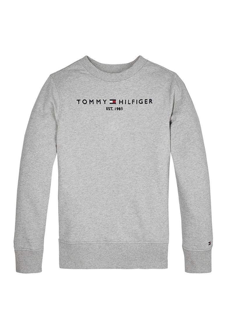 Oferte la Bluza sport cu decolteu la baza gatului - cu logo - Gri melange