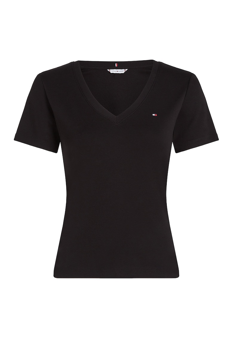 Oferte la Tricou slim fit cu decolteu in V Cody - Negru