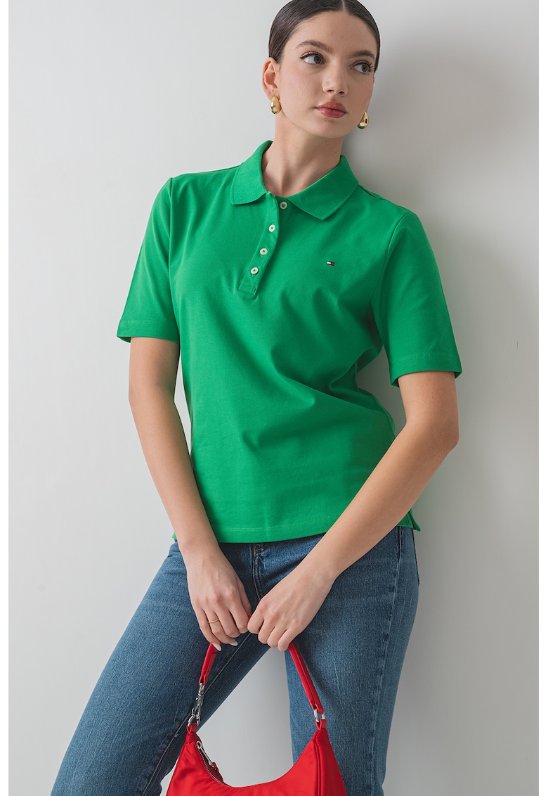 Oferte la Tricou polo regular fit cu logo discret - Verde