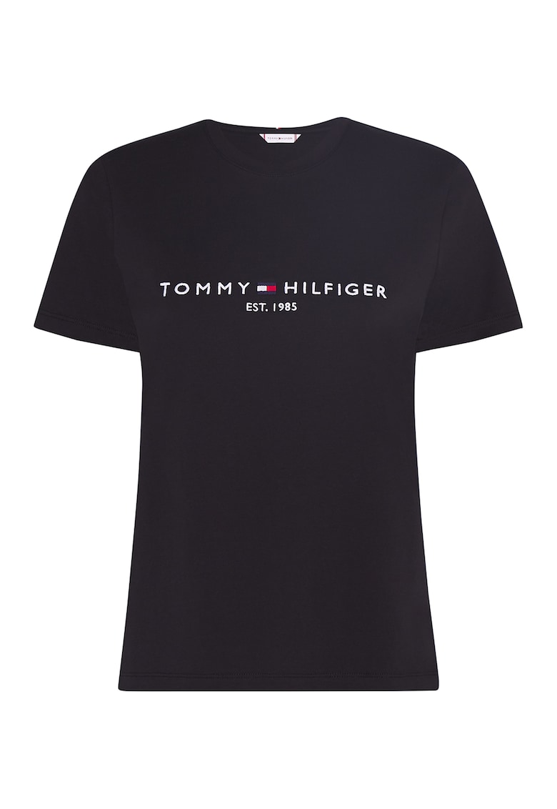 Oferte la Tricou de bumbac organic cu logo brodat Heritage - Rosu/Alb/Negru